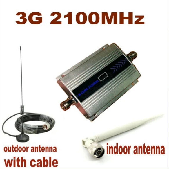 

Full Set LCD 3G W-CDMA 2100Mhz 3G repeater coverage 500 square 3g booster mobile phone booster amplifier repeater with Antenna