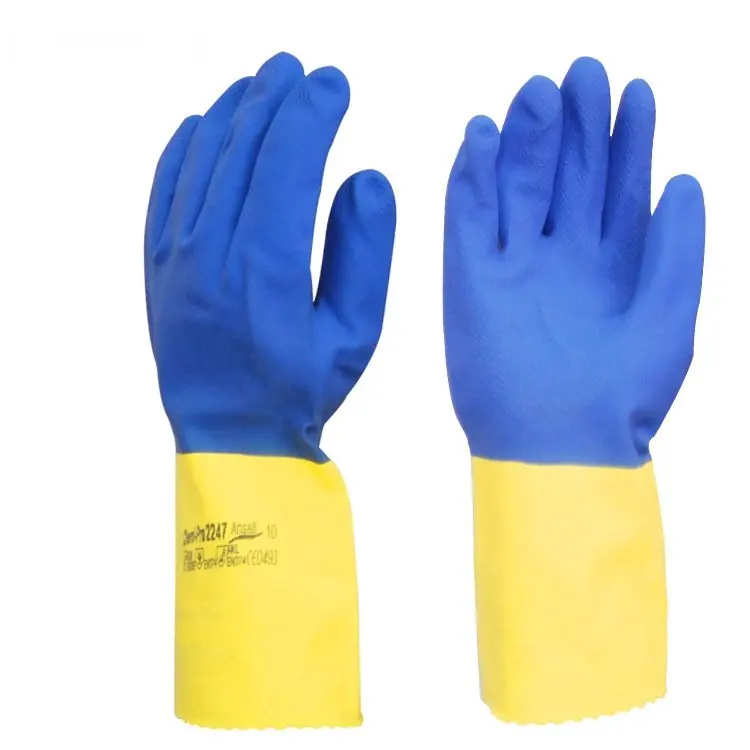 Acid and alkali resistant chloroprene rubber gloves chemical resistant