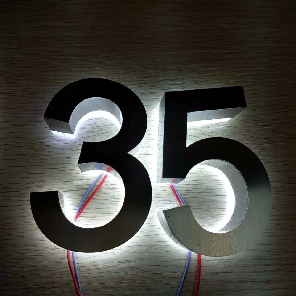 Waterproof stainless steel led house numbersin Door Plates from Home