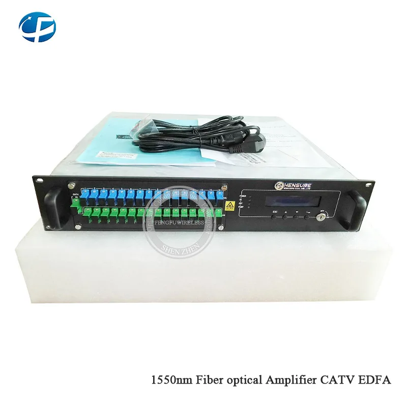 Волоконно-оптический усилитель 1550nm CATV WDM 4 порта EDFA 1310/1490/1550nm, 1U/80 Вт Высокая мощность 16/18/22dBm WDM волоконно-оптический усилитель