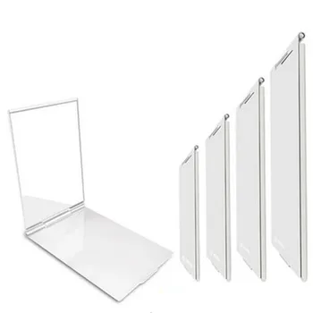 

1Pc Makeup Mirror Lady Makeup Cosmetic Folding Portable Compact Pocket Mirror Aluminum Alloy with Glossy Foldable Unisex 4 Sizes