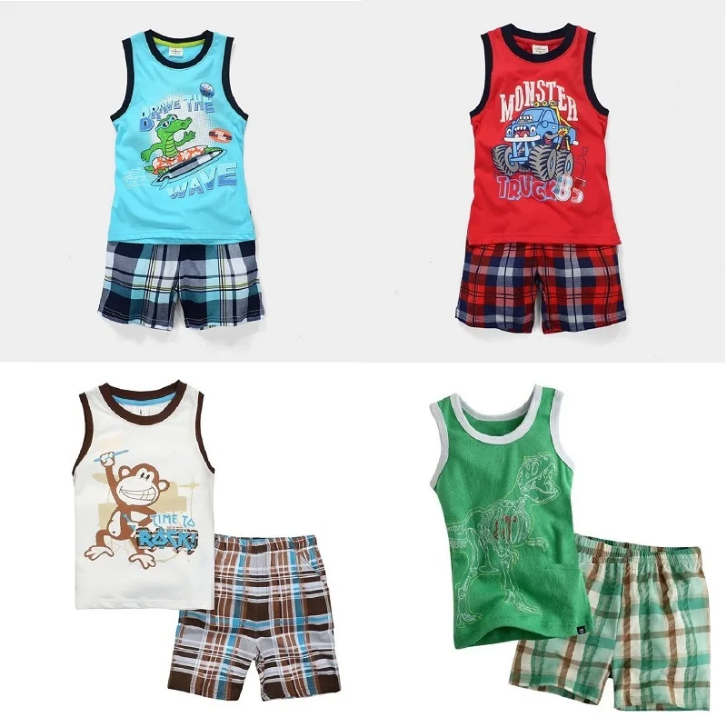 Ensemble Bébé été 2 Pièces - T-shirt Et Short Coton - Couleurs Unies Mixte
