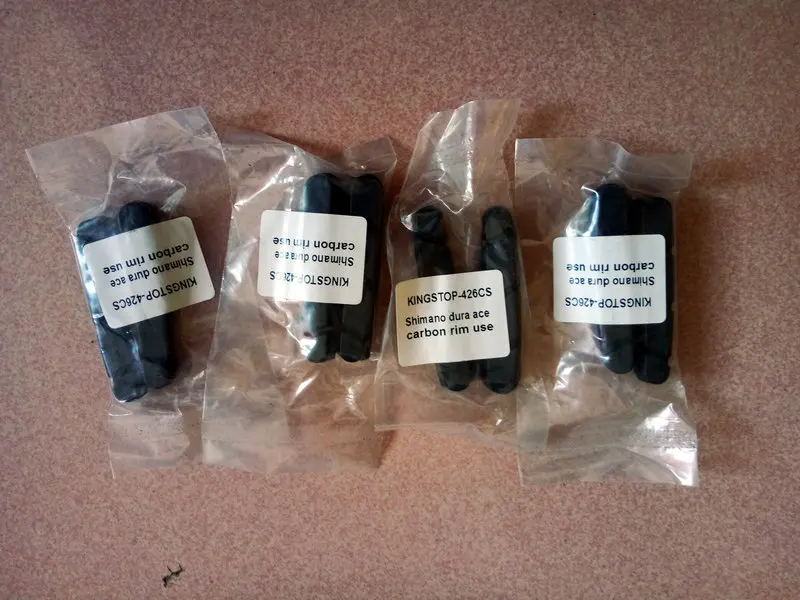 

4 pair brake pads replacement for carbon road bike wheel cork wood material shima promotion wed use and grey color