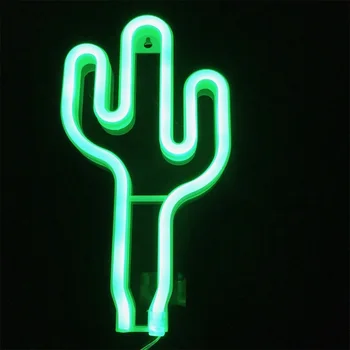 

Cactus Green Neon Signs LED Light for Children Room Birthday Gift New Year Holiday Party Home Decoration Night Lights Wall Decor