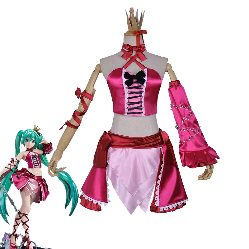 Карнавальный костюм VOCALOID Hatsune Miku милое танцевальное платье для девочек