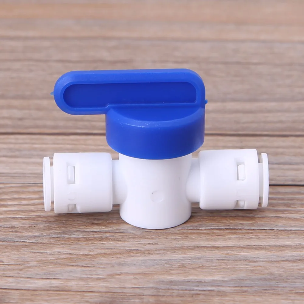 

Equal Straight 1/4'' OD Hose Quick Connector Ball Valve RO Water Filter Kitchen