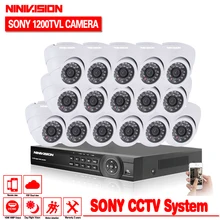 16CH CCTV система 1080P DVR 16CH камера видеонаблюдения системы безопасности 1200tvl Крытый День Ночь ИК камера комплект системы видеонаблюдения