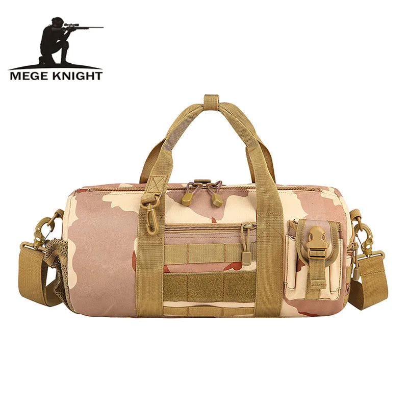 

MEGE Brand MOLLE Unisex Military Camouflage Travelling Waterproof Messenger Bag Handbag Army Hunter Nylon Barrel Bag