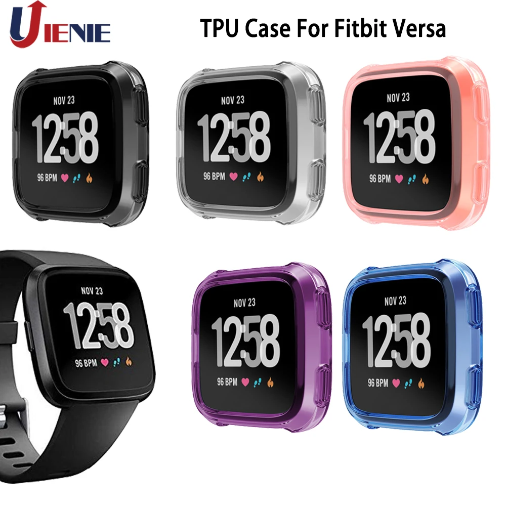 

TPU Protective Case Shell for Fitbit Versa Smart Watch Protector Soft Frame Smartwatch Cover Ultra-thin Soft TPU Silicone