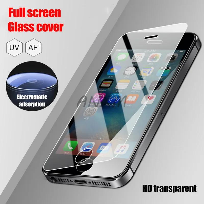2 шт./лот закаленное стекло для Apple iPhone 5S 5 SE 5C защита экрана 9H анти Blu Ray Se защитная