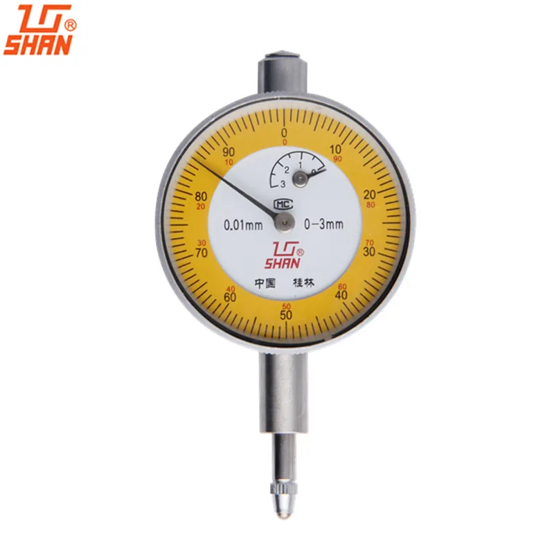 SHAN 0 3mm/0.01mm Mini Dial Indicator Shockproof Dial Gauge Dial Test