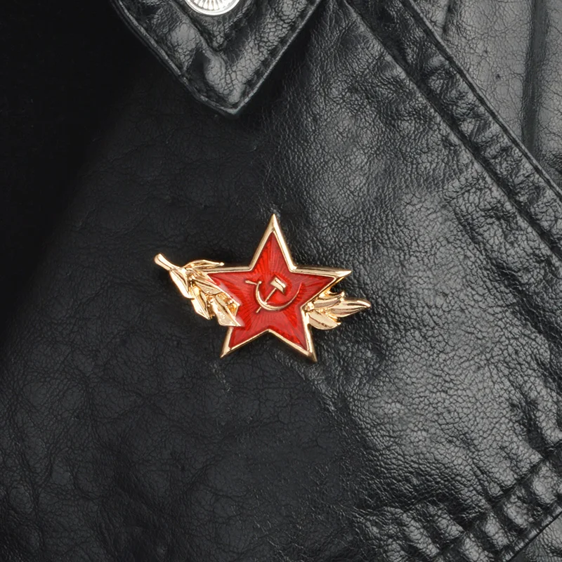 Флаг СССР Эмаль Булавка холодная война советская CCCP Красная звезда серп брошь с изображением молотка значок подарка значок КНОПКА нагрудная булавка для пальто Кепка подарок