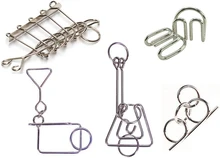 Classic IQ Metal Wire Puzzle Brain Teaser Disentanglement Puzzles Game Toys for Adults Children Kids