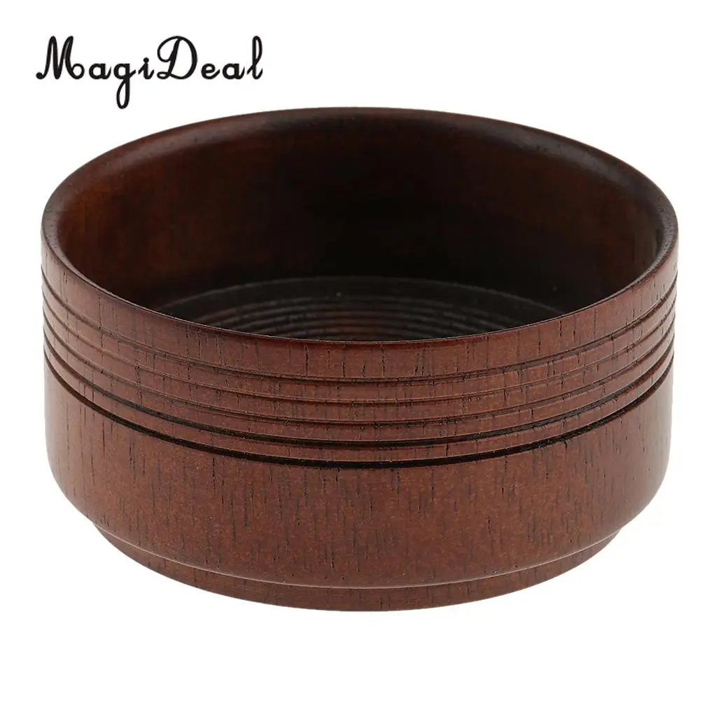 Natural Wooden Handle Shaving Brush + Wood Mug Cup Bowl Set for Men Barber