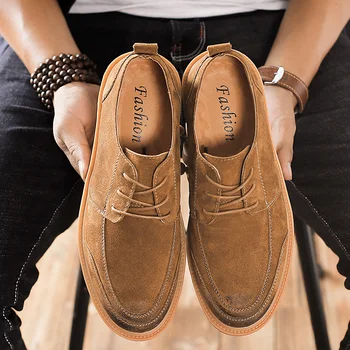 

New Genuine Leather Men Casual Shoes Luxury Brand 2019 Men Loafers Moccasins Breathable Slip on Fashion Sneakers Retro Tooling