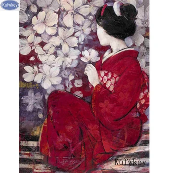 

New Full Diamond Painting Japanese women diamond embroidery sale Needlework Diamond Mosaic Cross Stitch home decoration 5d art