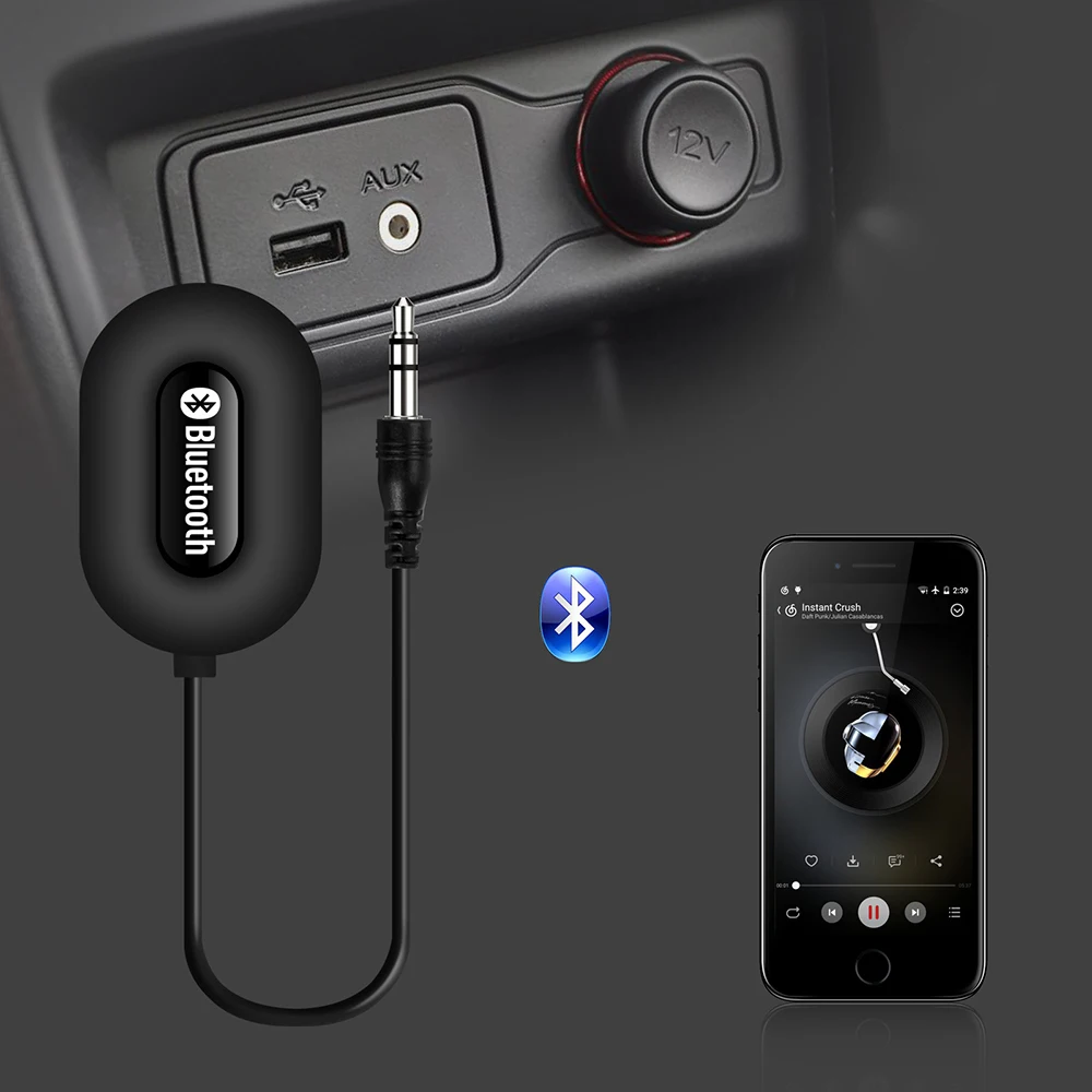 Бесплатная доставка беспроводной автомобильный bluetooth приемник Bluetooth 3 0 Aux Usb 5 мм