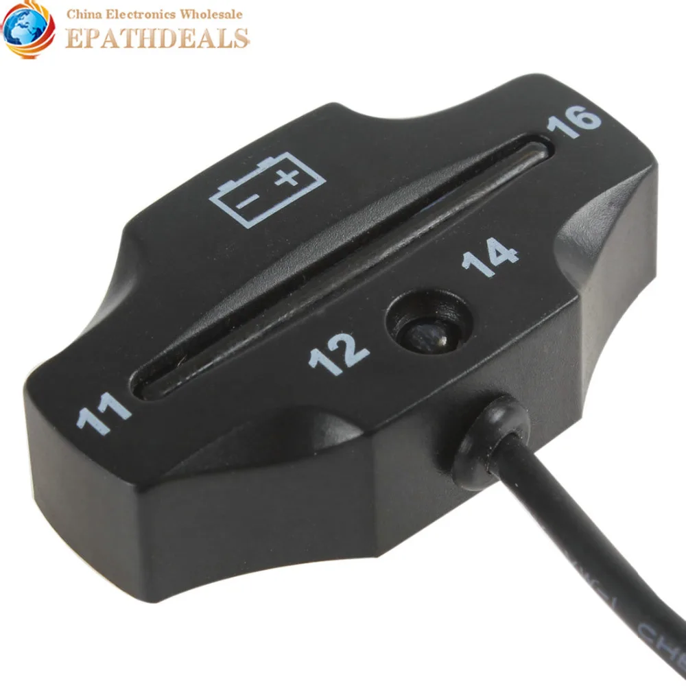 

Black Portable Rhombic 12V LED Battery Indicator for Autos / Boats