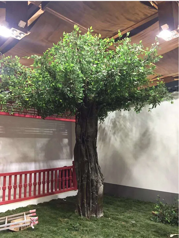 12pcs/lot Artificial Ficus Leaf Ginkgo Biloba Plastic Tree Branches Outdoor Handmade Leaves for DIY Party Home Office Decoration tall dried flowers for floor vase