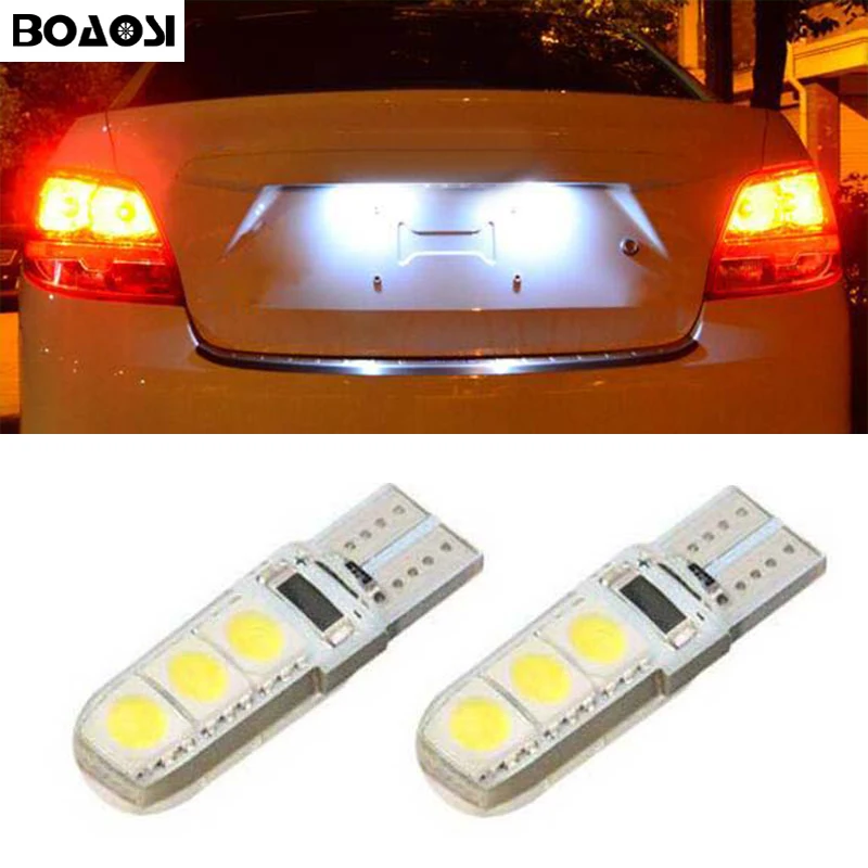 BOAOSI 2x Super bright License Number Plate Light No Error W5W 5050SMD