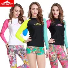 sbart UPF50+ Предохранители сыпи спорта людей Топы корректирующие Для женщин с длинным рукавом дрейфующих Купальник брендов рубашка Дайвинг Surf подводное плавание Одежда заплыва 969