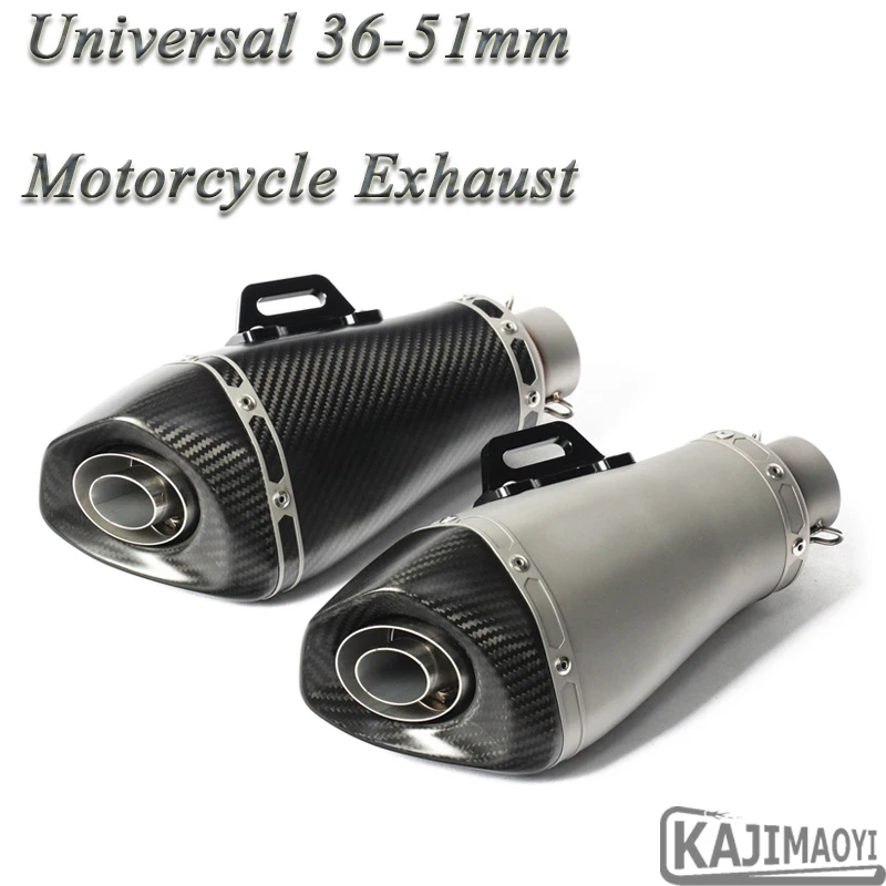 

Motorcycle Exhaust Pipe Escape Modified Universal Laser Marking Carbon Muffler DB Killer CNC For TRK502 Z800 R6 MT-09 CBR500 ATV