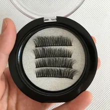 4 шт./компл. заточенные 3D накладные ресницы на магнитах с 2 шт. магнит каждый ПК конические Толстые Накладные норковые крылатые ресницы натуральный длинный