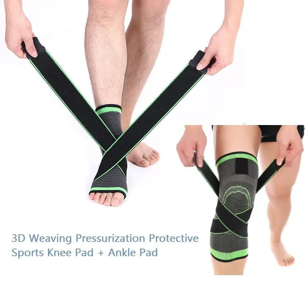 2017 New Brand 3D Weaving Pressurization Brace Cycling Knee Support