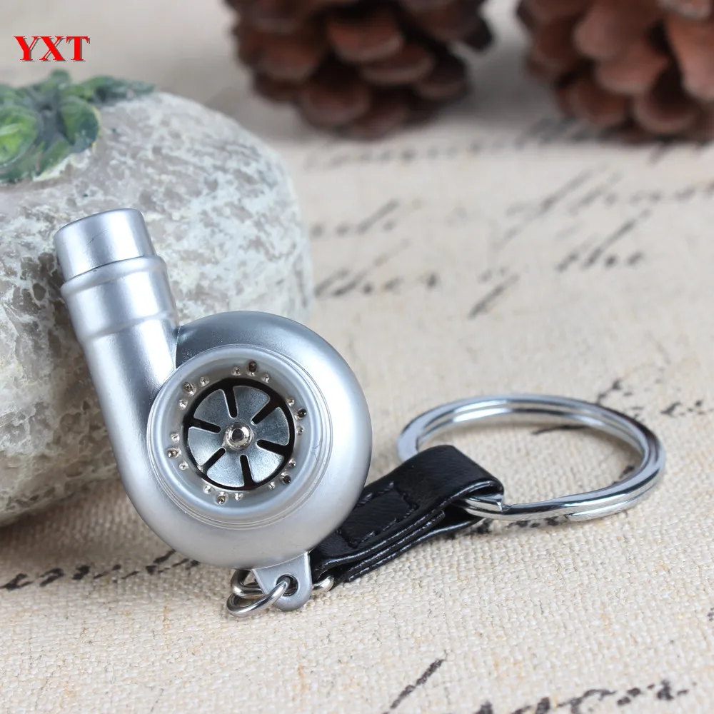 

Spin Sleeve Bearing Whistle Car Auto Parts Turbine Turbocharger Charm Pendant Key Ring Leather Chain Delicate Gift Multifunction