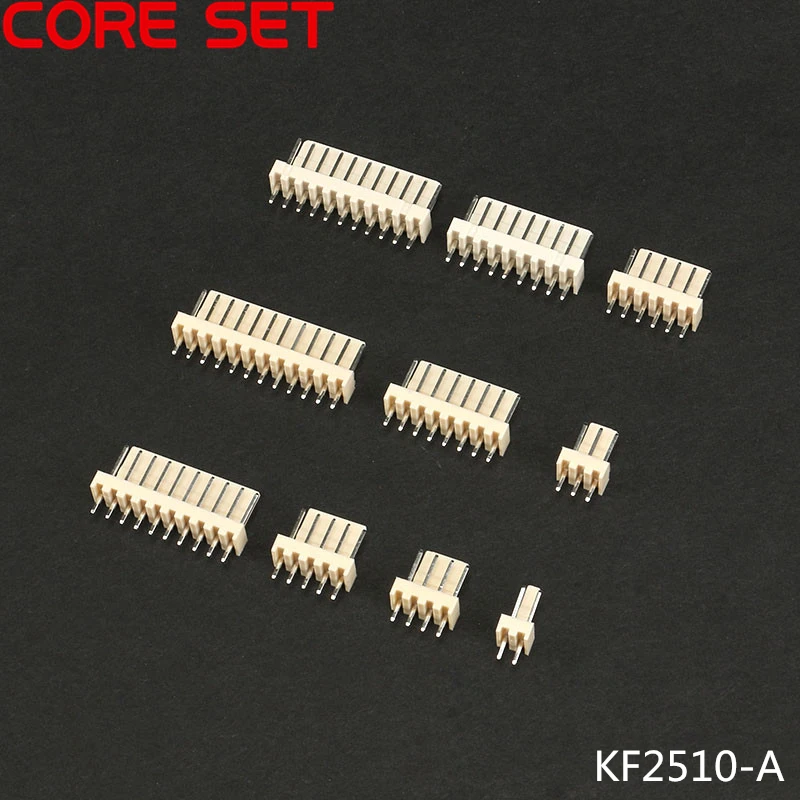 

50pcs/lot KF2510 KF2510-2/3/4/5/6/7/8/9/10/11/12A 2.54 mm Male Connector Pin Header 2.54mm