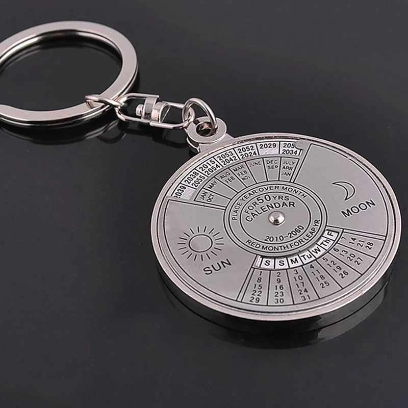 Vehemo Размер: 4,5*4,5*0,5 см брелок компас подарки уникальный календарь кольцо вечный брелок-календарь брелок