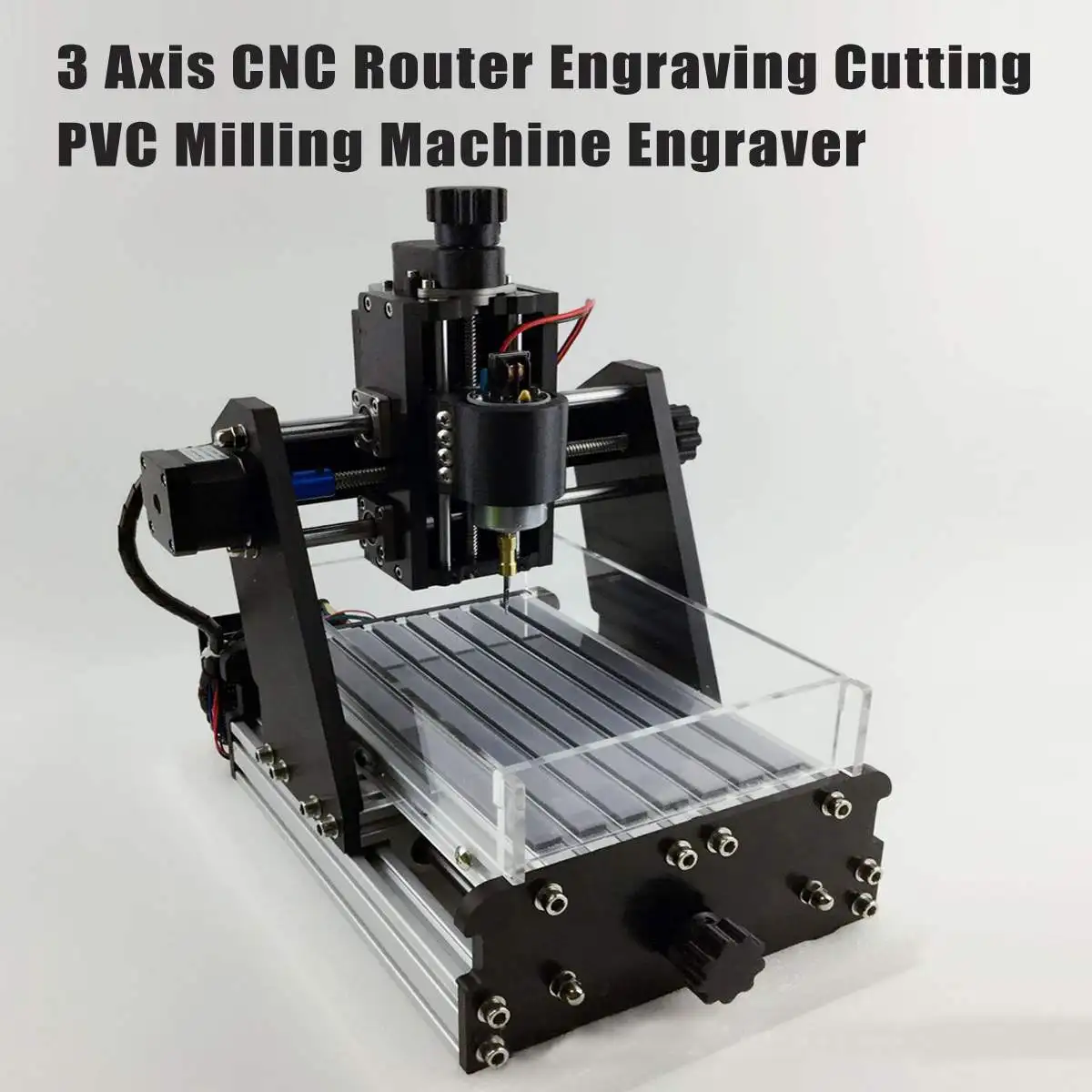 

100V-240V Wood Router 3 Axises CNC Router Engraving Cutting PVC Milling Machine Engraver DIY Mini Engraving Machine No Laser