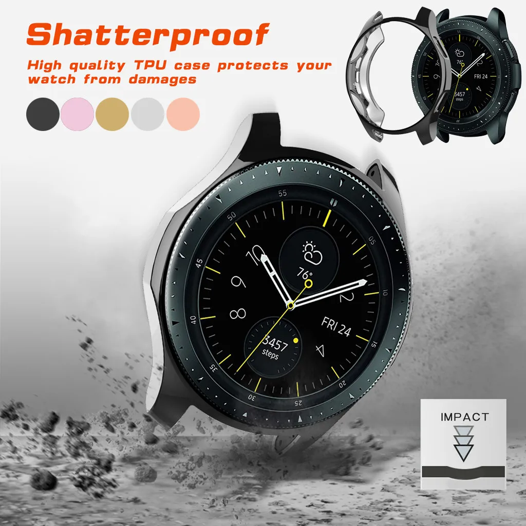 

Ultra-thin TPU Plating Protection Case Cover For Samsung Galaxy Watch 42mm wearable devices smartwatch relogios drop shopping