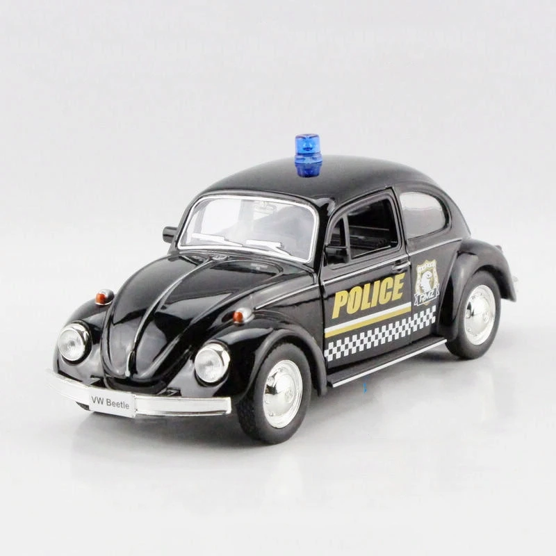 

Freeshipping Children UNI-FORTUNE Volkswagen Beetle Police Series Car 1/36 5inch Diecast Metal Cars Toy
