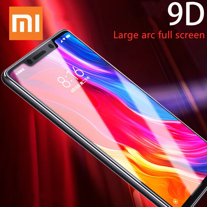 9D закаленное стекло для Xiaomi mi 8 lite A2 A1 Red mi Note 7 5 6 Pro Note 4X Защитная пленка для экрана Red mi 4X 6A 5A 6X полное покрытие