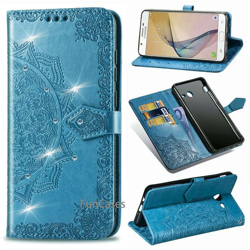 Чехол для samsung Galaxy J3 2017 версия США Бумажник чехол телефона из искусственной кожи