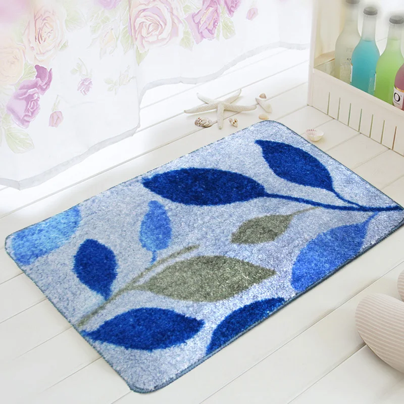 40cmx60cm cartoon leaves bath rug mats bathroom anti slip mats for