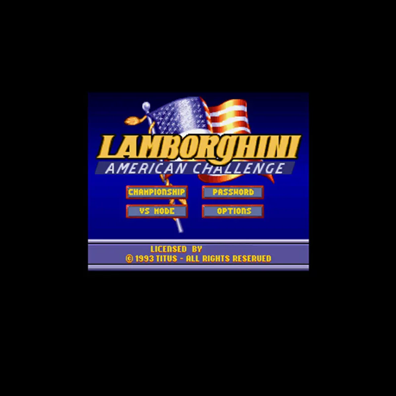 Lamborghini-американский вызов NTSC Версия 16 бит 46 пин большая серая игровая карта для