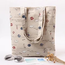 YILE хлопок лен эко многоразовая сумка для покупок с короткими ручками Сумка на плечо TotePrint парусник руль, якорь L247 Новинка