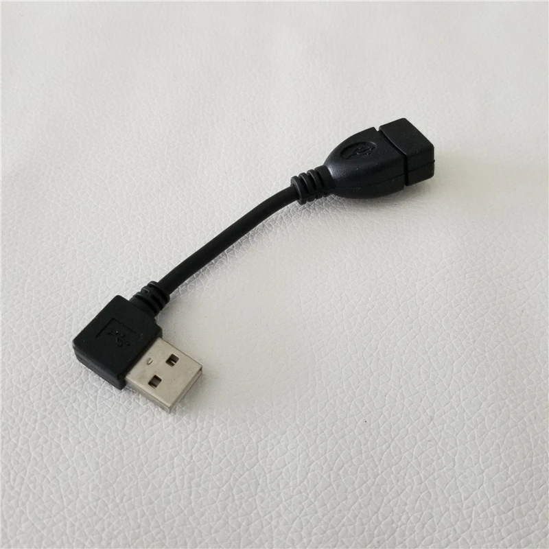 100 шт./лот 90 градусов левый угол USB 2 0 A Мужской и Женский удлинитель данных