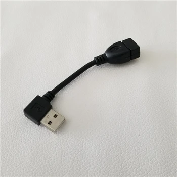 

100pcs/lot 90 Degree Left Angle USB 2.0 A Male to Female Extension Data Charging Cable 10cm