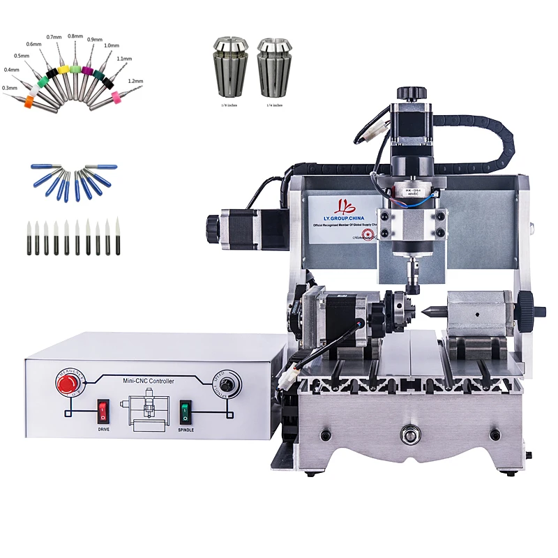 Мини ЧПУ 3020 гравировальный станок ЧПУ маршрутизатор 4 оси с большой рабочей областью ЧПУ 2030 фрезерный станок для деревообработки ПВХ печатных плат