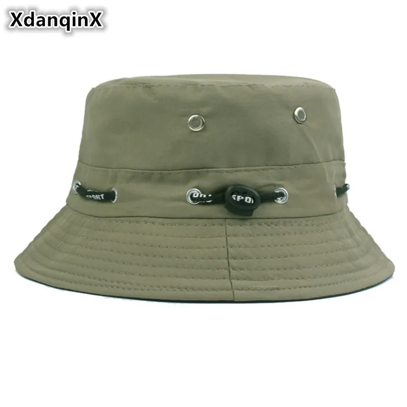 

XdanqinX New Multiple Color Unisex Bucket Cap Cotton Polyester Panama Bucket Hats Summer Hip Hop Beach Fishing Hat For Men Women