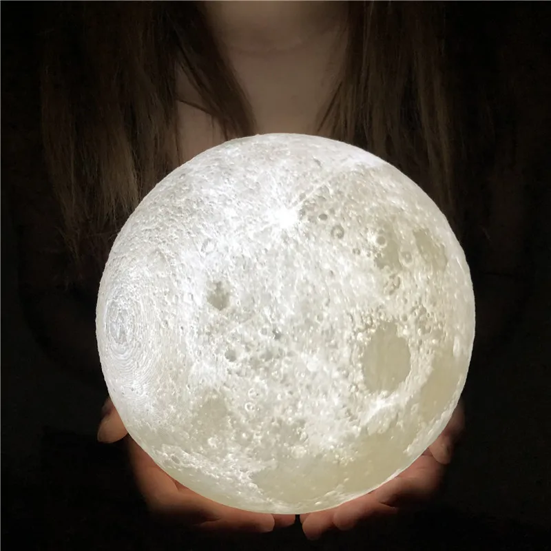 

Free Shipping Moon Light 3D Print Colorful Change Moon Globe Lamp Luna Moon Night Light Usb Touch Switch Home Bedroom Decor