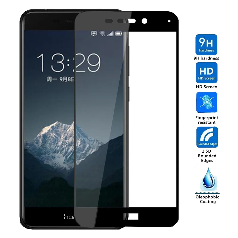 Полное покрытие закаленное 2.5D Закаленное стекло для Huawei P Smart / Nova lite 2017 SLA L22 Защита