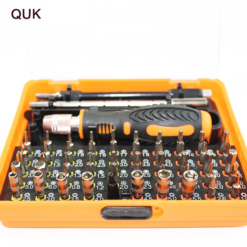 QUK 53 в 1 прецизионных отверток комплект Многофункциональный Precision магнитные биты для телефона/компьютера мини электронная Ремонт набор