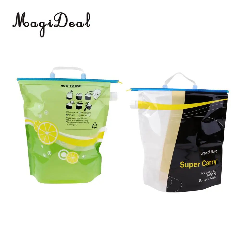 6L Portable PE Water Bag Folding Water Storage Lifting Bag Camping Hiking
