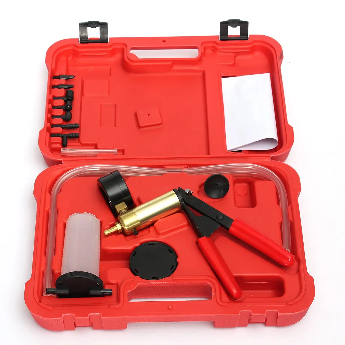 Prix pour Voiture Auto Main Pompe À Vide De Frein Saigner Adaptateurs Fluide Réservoir Testeur Kit Prix pour Voiture Auto Main Pompe À Vide De Frein Saigner Adaptateurs Fluide Réservoir Testeur Kit