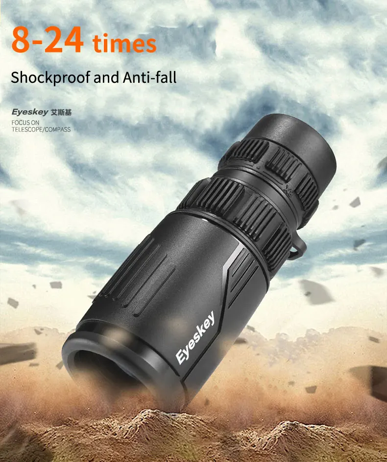 Eyeskey zoom 8 24x42 compacto e portátil