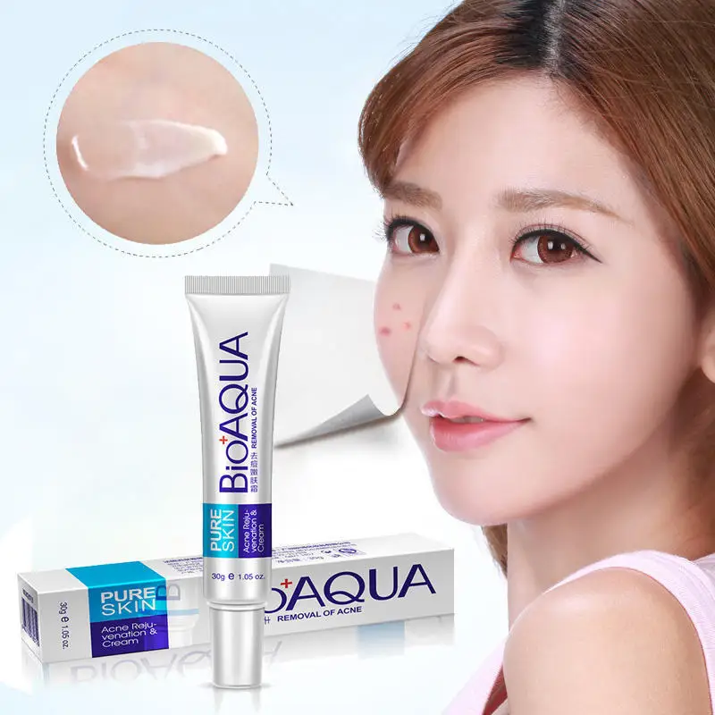 

BIOAQUA 30g Face Acne Treatment Blackhead Remova Anti Acne Cream Oil Control Shrink Pores Acne Scar Remove Face Care Whitening
